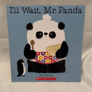 Scholastic I'll Wait, Mr. Panda Book - Blue and Black